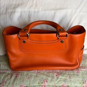 Celine Bougie Bright Orange Satchel Bag